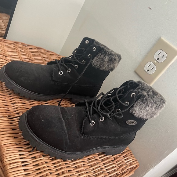 Lugz Women's Black Winter Boots with Gray Faux Fur - Picture 1 of 2